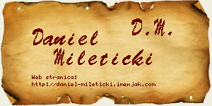 Daniel Mileticki vizit kartica
